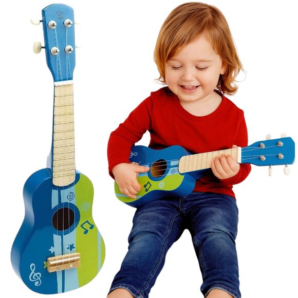NEW HAPE Kid's Wooden Toy Ukulele Ukelele 21" Musical Instrument Nylon Strings D - Picture 7 of 15
